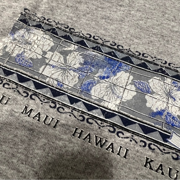 Vintage AAA Hawaiian Islands Graphic Muscle Tank gray blue size XL preshrunk - Picture 4 of 15